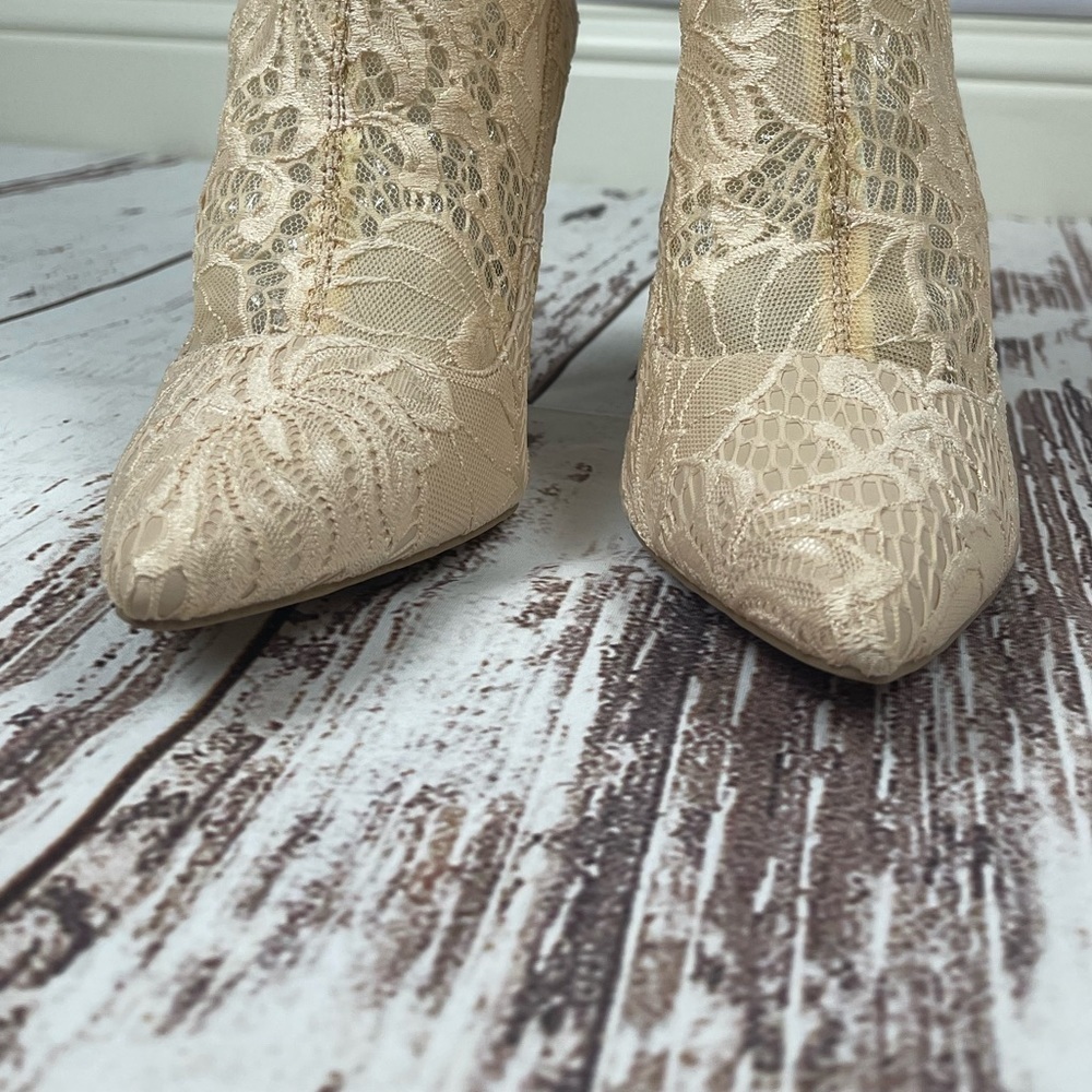 Lace Stiletto Thigh High Boots - Picture 11 of 11